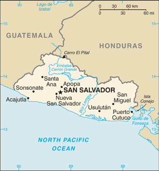 Map of El Salvador