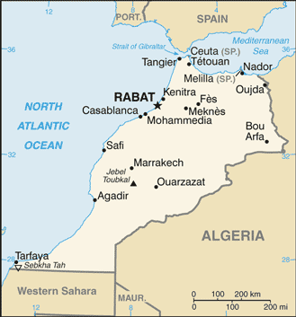 Map of Morocco