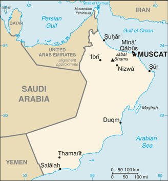 Map of Oman