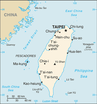 Map of Taiwan